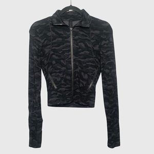 Rare Lululemon Camo Full Freedom Women’s Jacket Grey/Black Front Zip Size XS(2)